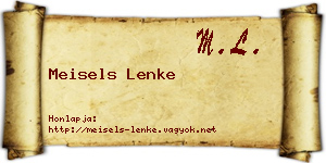 Meisels Lenke névjegykártya